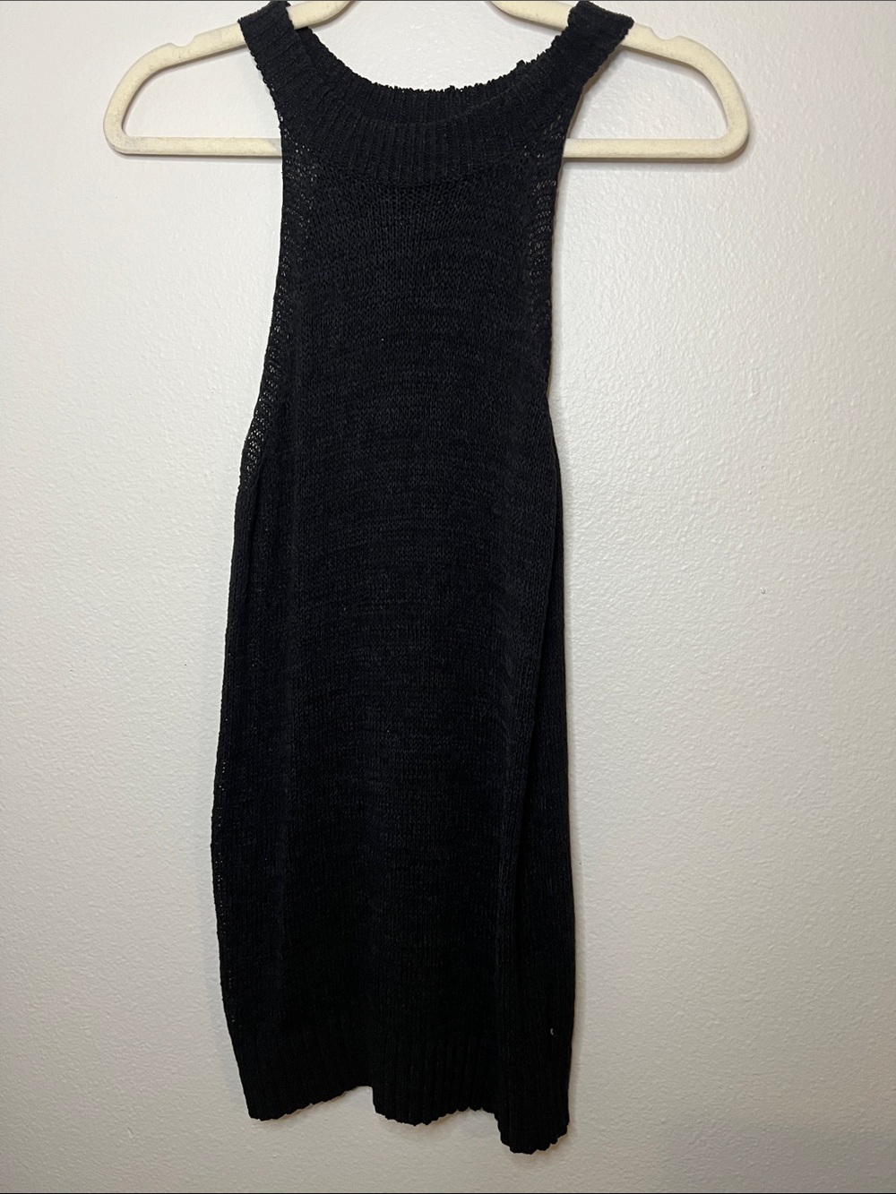 Worthington Black Open-Knit Tank Top